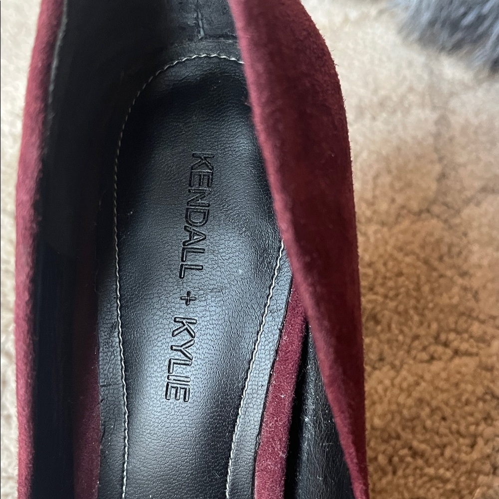 Kendall & Kylie Deep Red Suede Shoes - Picture 5 of 5